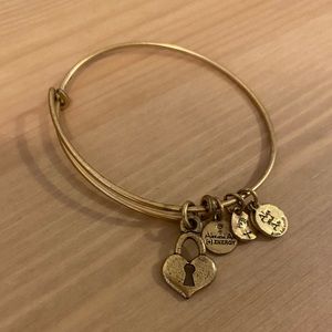 Set of 3 Alex and Ani bracelets in gold